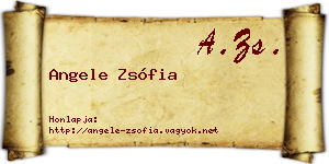 Angele Zsófia névjegykártya